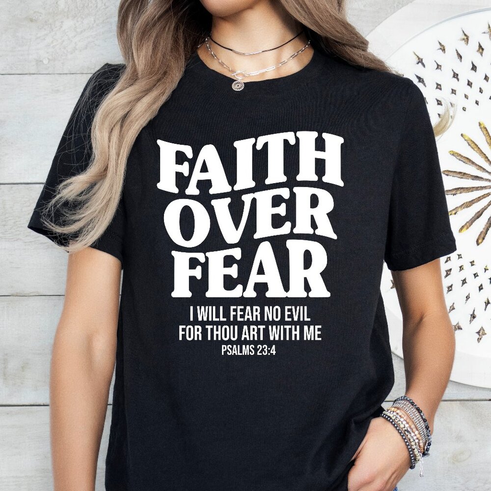 Faith Over Fear Christian Jesus Shirt Unisex Handmade